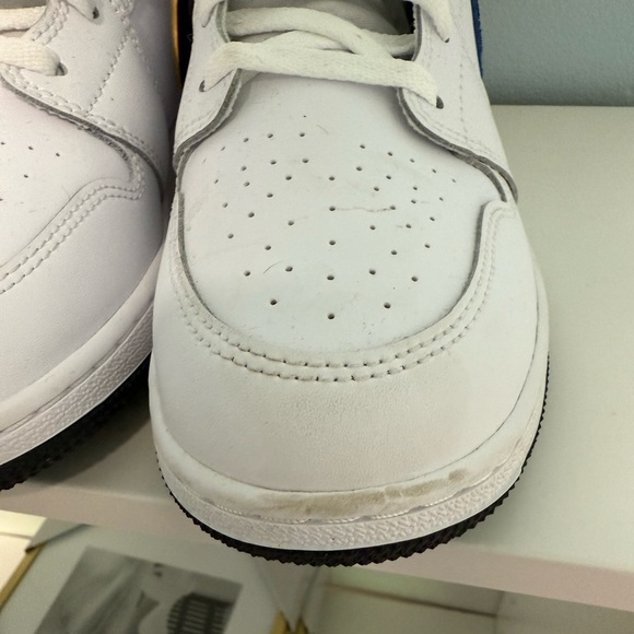 Jordan White Red High-Top Sneakers - Picture 8 of 10